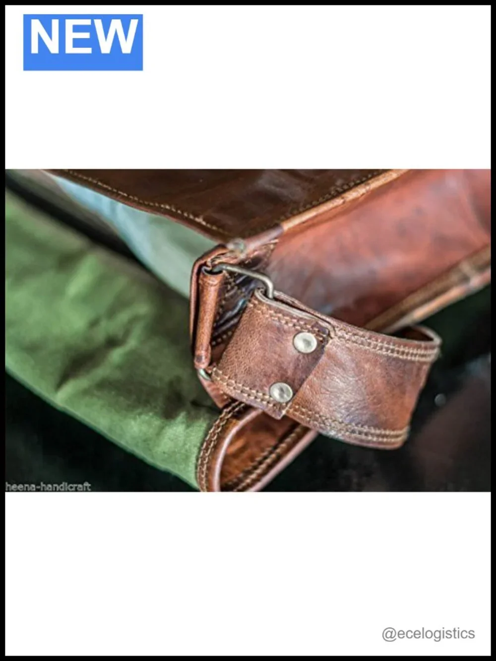 Leather Messenger Bag Handmade Laptop Bag Satchel Padded School Bag